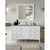 James Martin Vanities Palisades 60in Single Vanity, Bright White w/ 3 CM Grey Expo Quartz Top 527-V60S-BW-3GEX